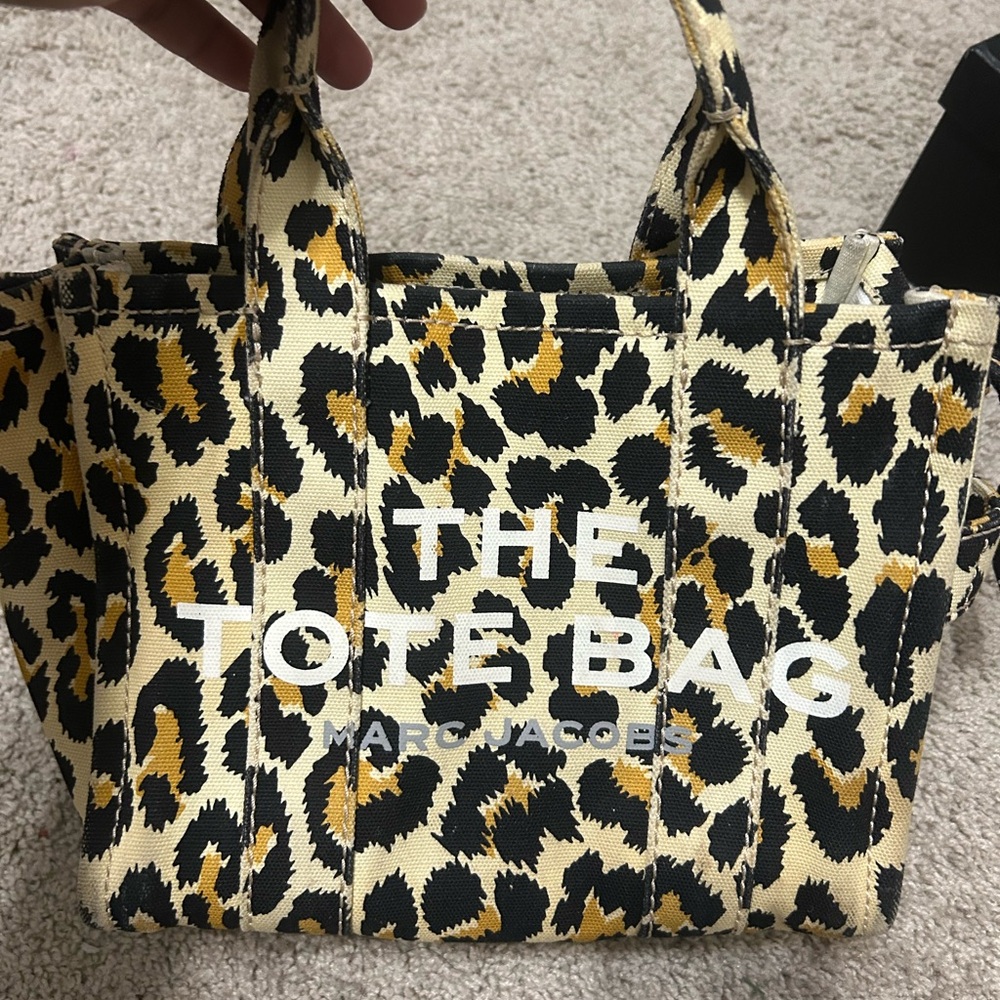Marc Jacobs Black and Yellow Animal Print Tote